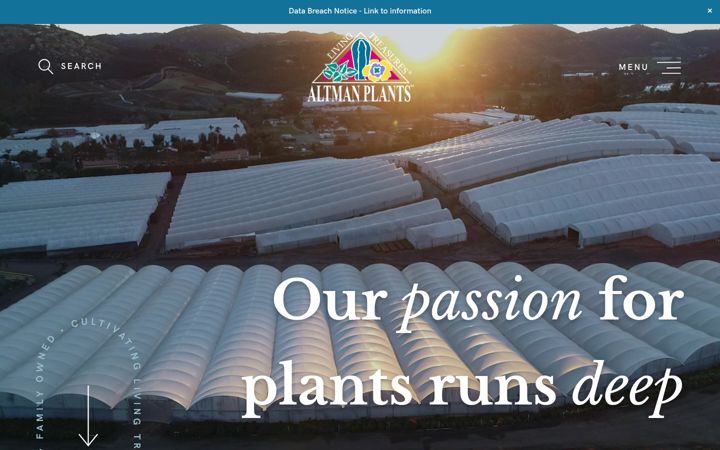 Ekrano kopija altmanplants.com
