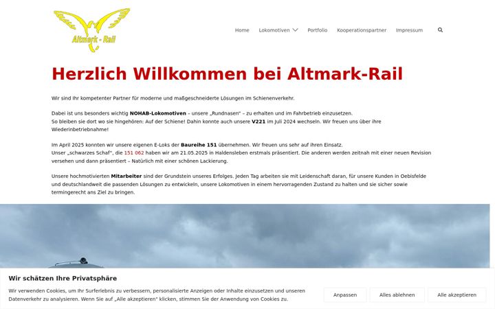 Screenshot of altmark-rail.com