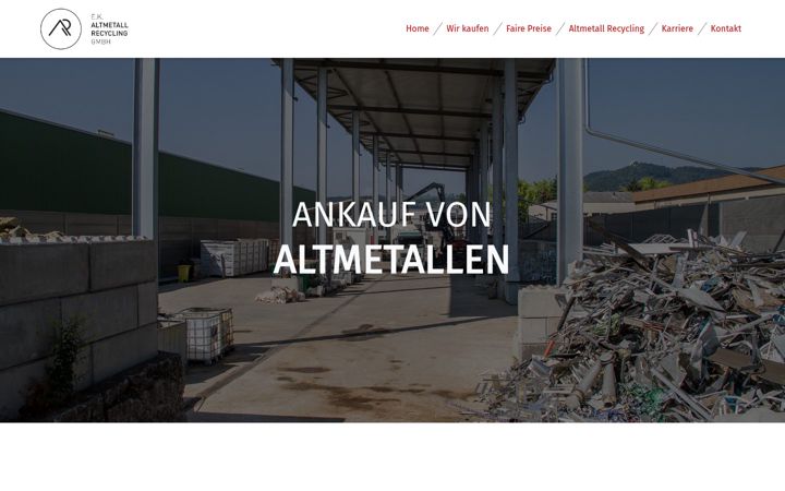 Screenshot of altmetall-recycling.at