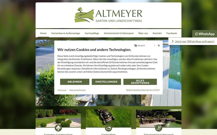 Screenshot of altmeyer.lu