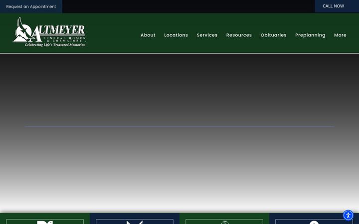 Screenshot of altmeyerfuneralandcremation.com