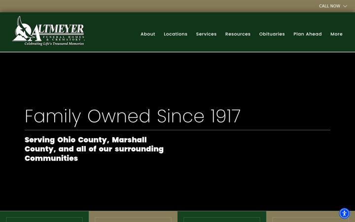 Screenshot of altmeyerfuneralhomes.com