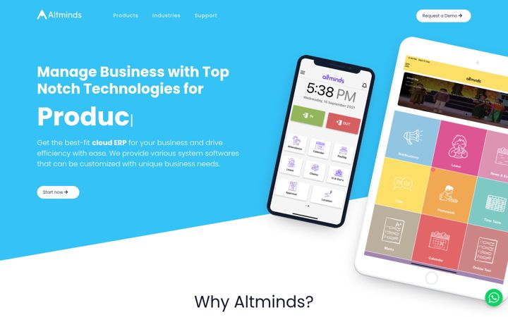Screenshot di altminds.com