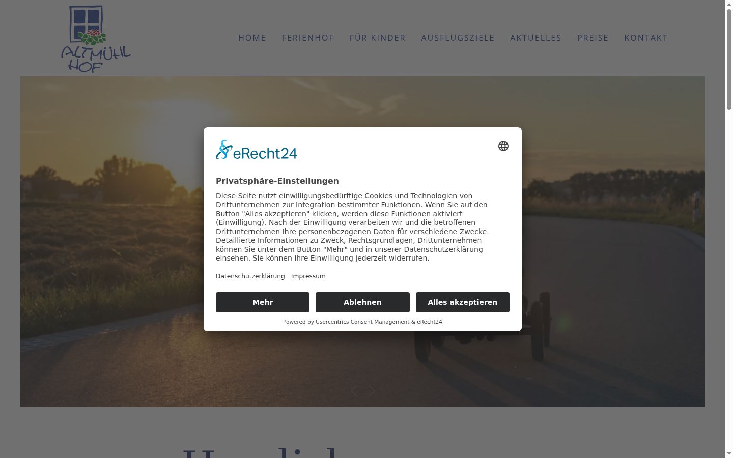 Screenshot tal-banner tal-kunsens muri qabel kwalunkwe interazzjoni