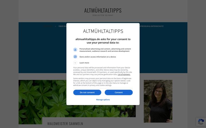 Skjermbilde av altmuehltaltipps.de