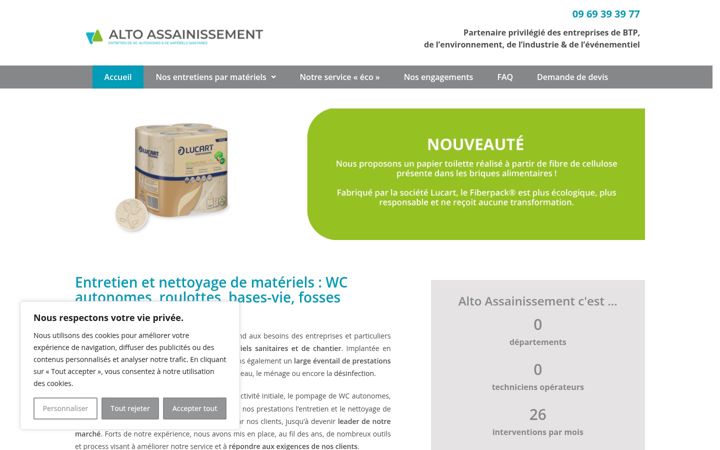 Screenshot of alto-assainissement.fr