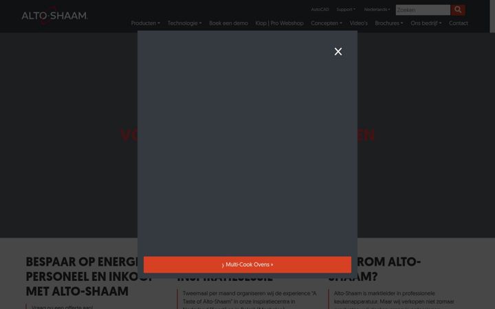 Screenshot of alto-shaam.nl