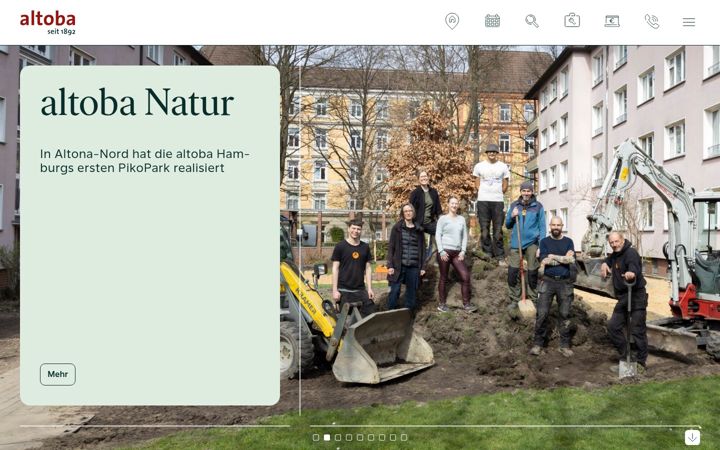 Screenshot of altoba.de