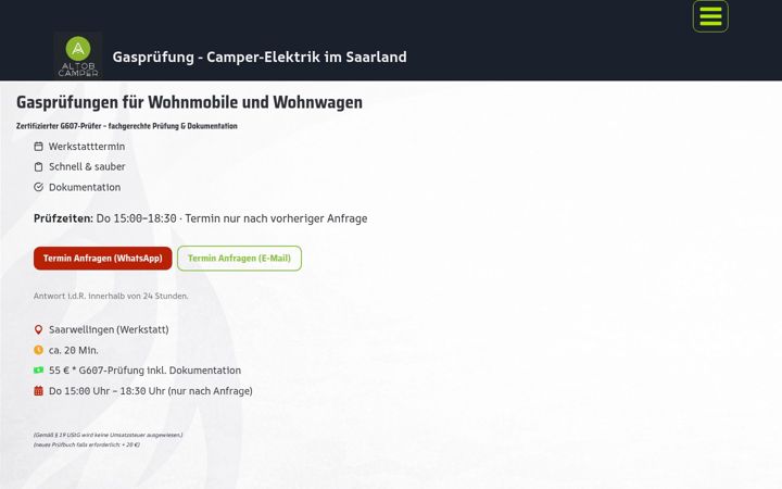 Screenshot of altobcamper.de