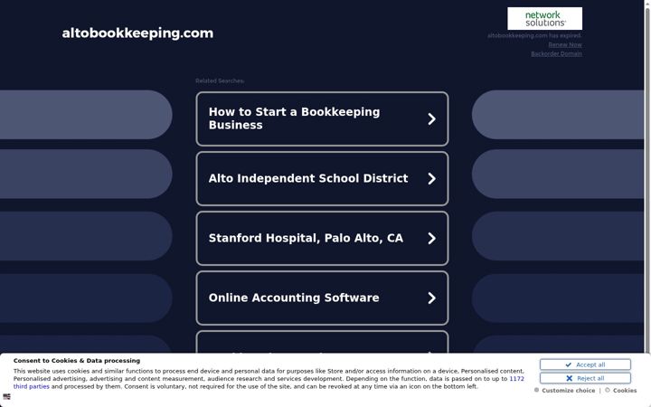 Screenshot of altobookkeeping.com