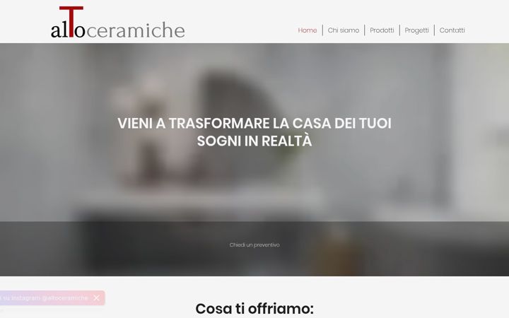 Screenshot of altoceramiche.it