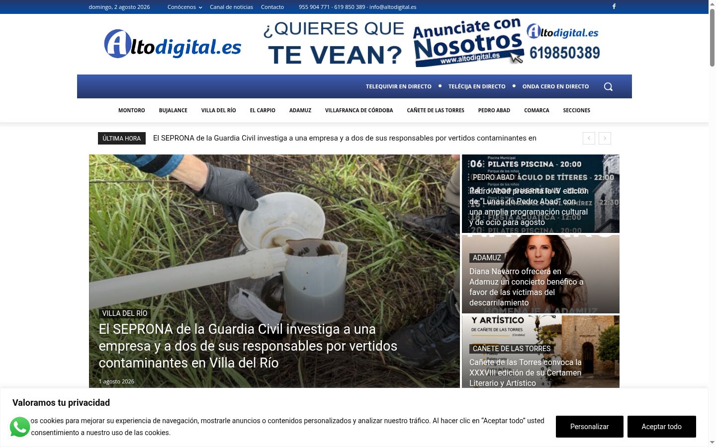 Sutikimo reklamjuostės, rodytos prieš bet kokią sąveiką, ekrano kopija