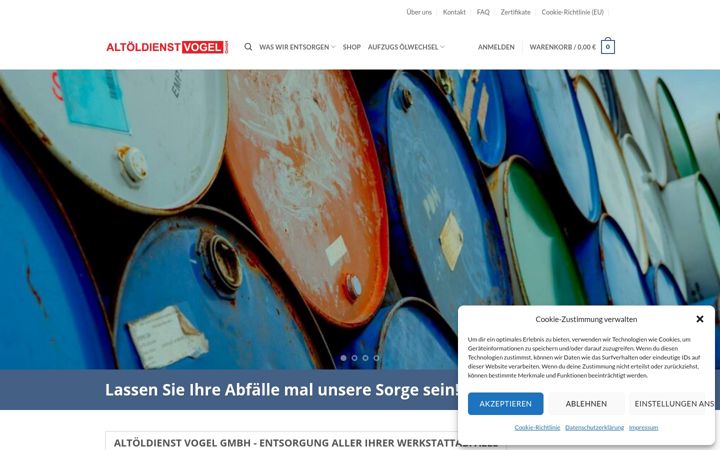 Képernyőkép: altoeldienst-vogel.de