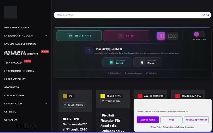 Screenshot of altogain.it