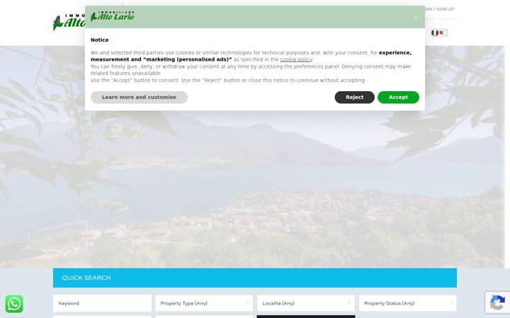 Screenshot of altolariorealestate.com