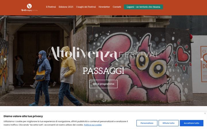 Screenshot of altolivenzafestival.it