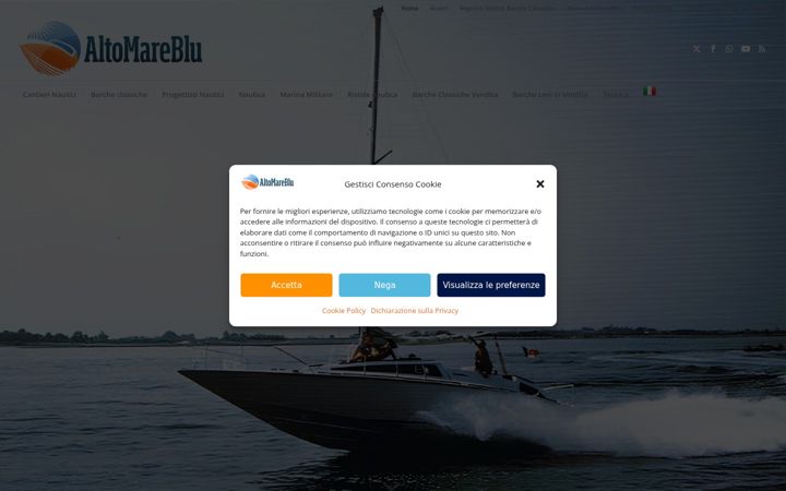 Screenshot of altomareblu.com