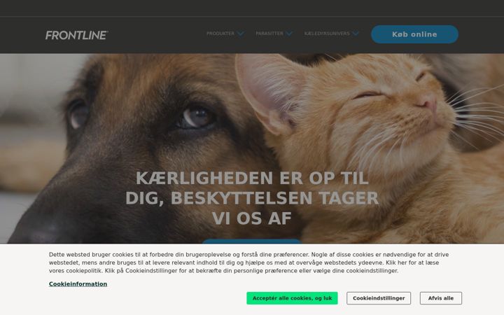 Screenshot stránky altomfrontline.dk