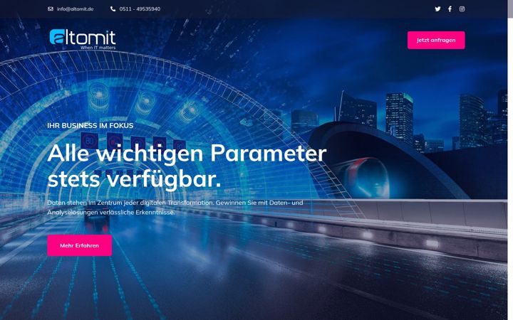 Screenshot von altomit.de