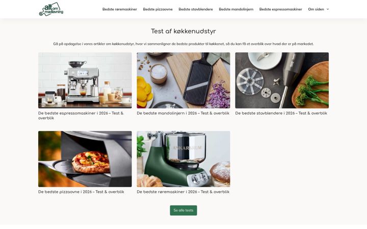 Screenshot von altommadlavning.dk