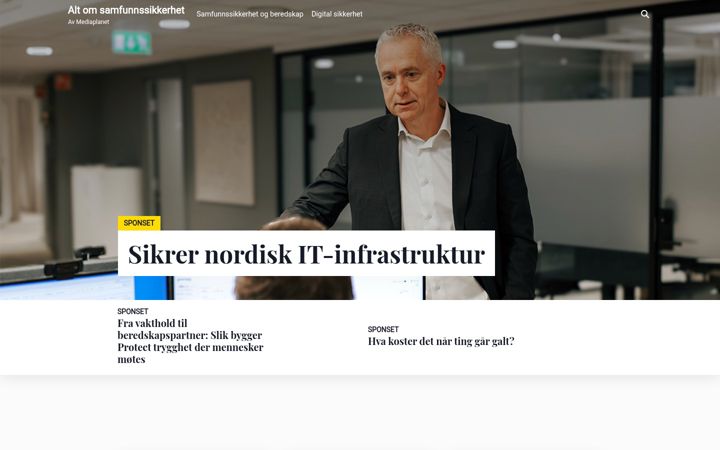 Screenshot of altomsamfunnssikkerhet.no