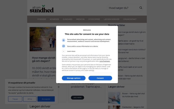 Screenshot of altomsundhed.dk