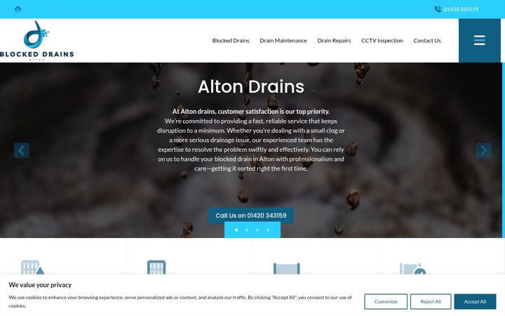 Snímek obrazovky alton-drains-uk.co.uk