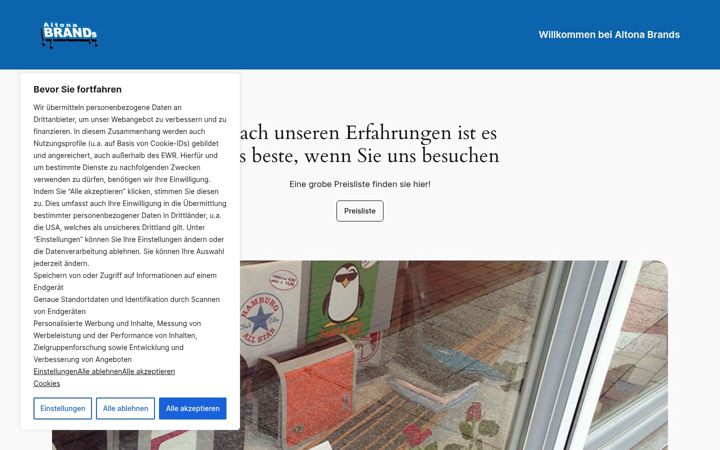 Screenshot of altona-brands.de