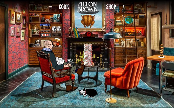 Screenshot of altonbrown.com