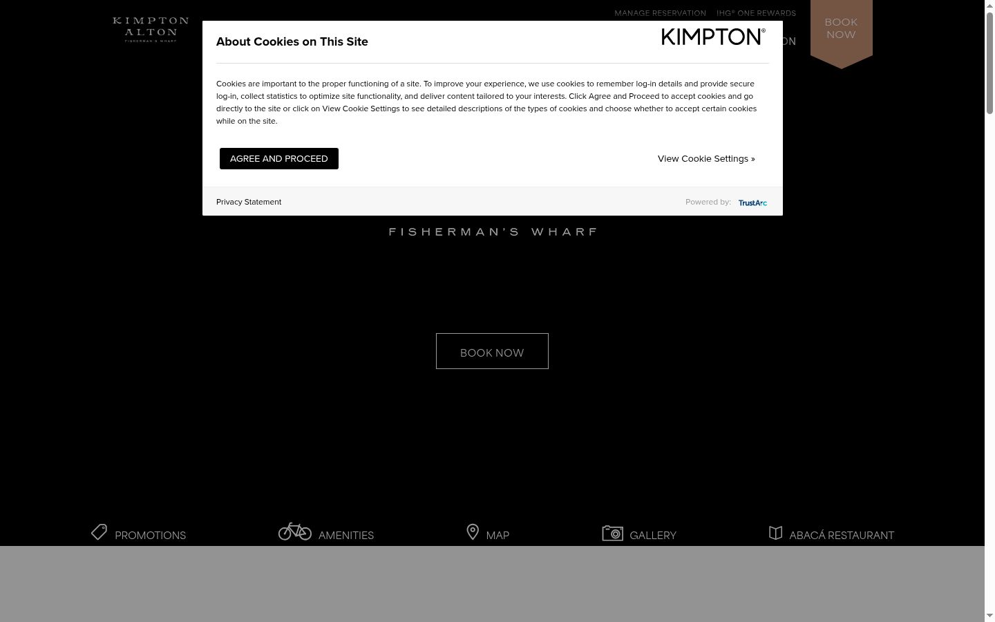 Screenshot of the consent banner shown before any interaction
