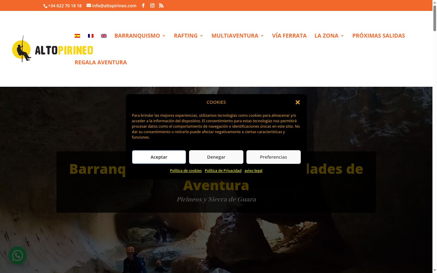 Screenshot of the consent banner shown before any interaction