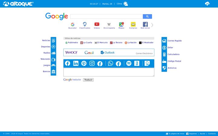 Screenshot of altoque.cl