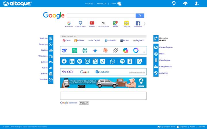 Screenshot of altoque.com
