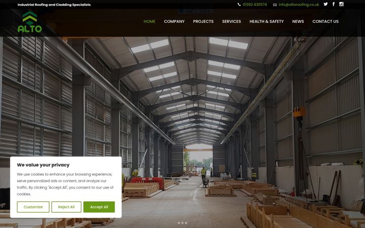 Screenshot του altoroofing.co.uk