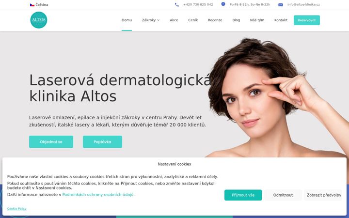Screenshot of altos-klinika.cz