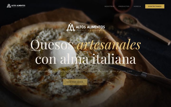 Screenshot of altosalimentos.com