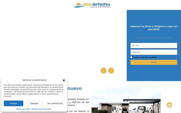 Screenshot of altosdelpacifico.com