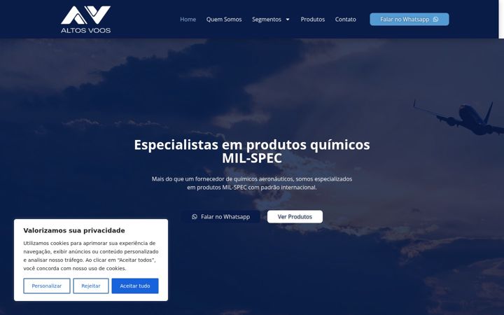 Screenshot of altosvoos.com.br