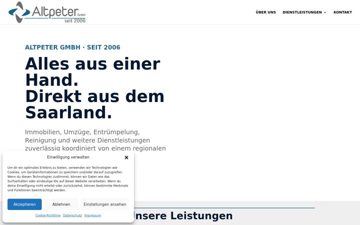 Екранна снимка на altpeter-gmbh.de