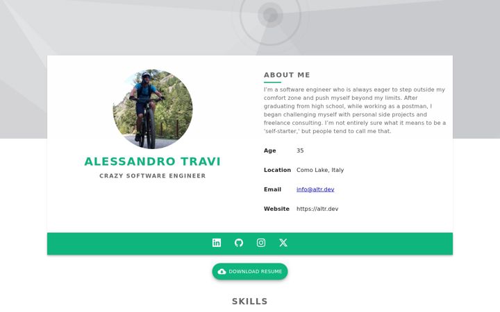 Screenshot of altr.dev