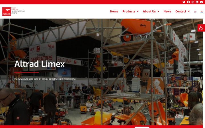 Skærmbillede af altrad-limex.com