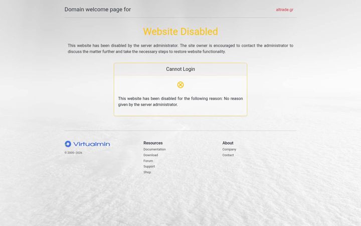 Screenshot of altrade.gr