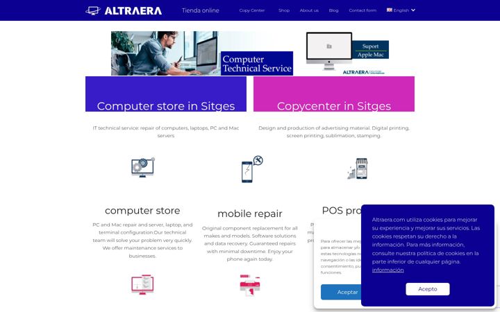 Екранна снимка на altraera.com