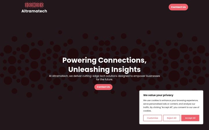 Screenshot of altramatech.com
