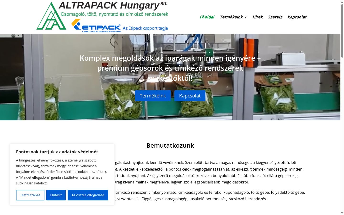 Screenshot des Einwilligungsbanners vor jeglicher Interaktion