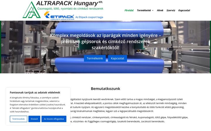 Screenshot of altrapackkft.hu