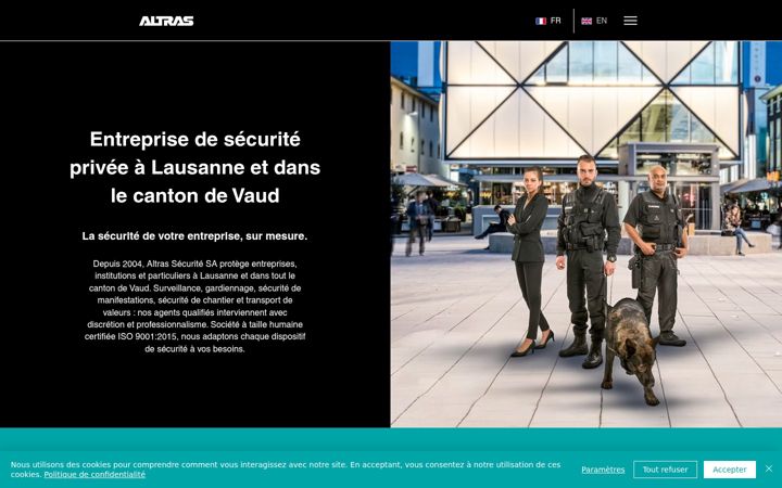Screenshot of altras.ch