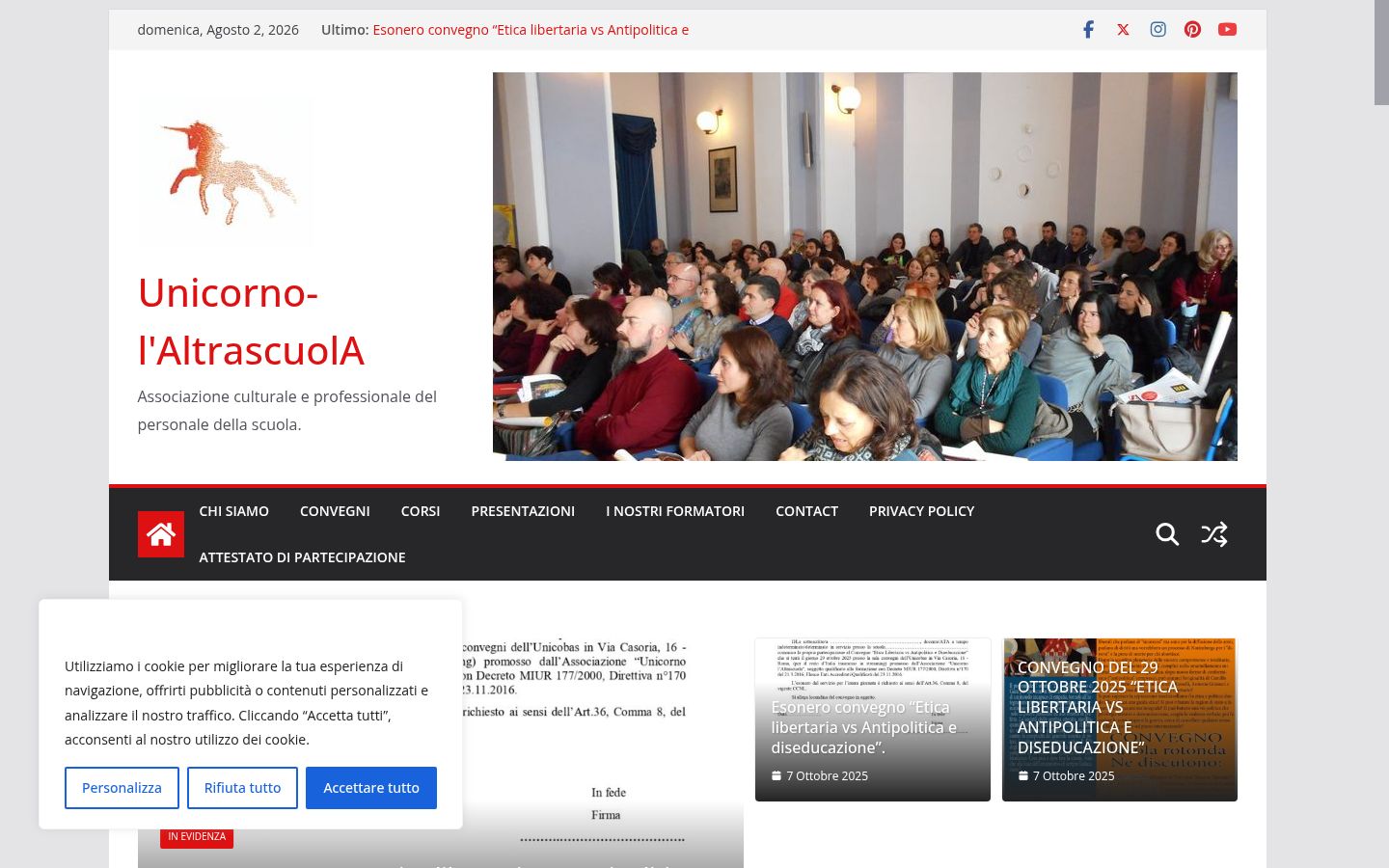 Captura de ecrã do banner de consentimento apresentado antes de qualquer interação