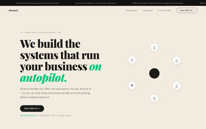 Screenshot of altreach.io