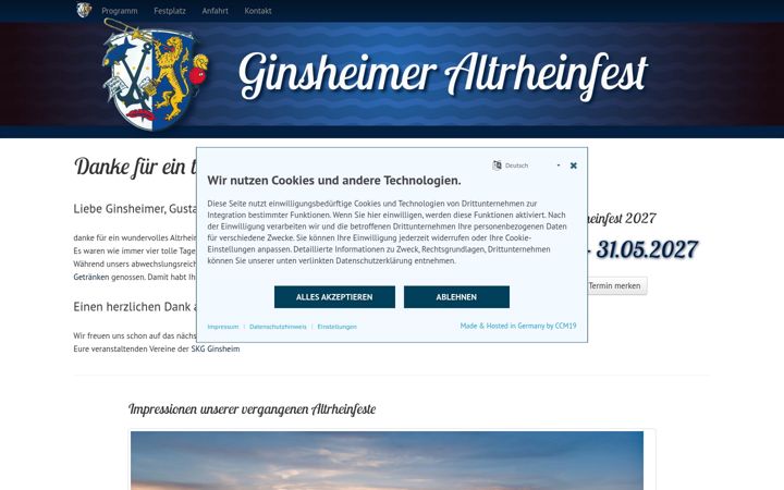 Screenshot of altrheinfest.de